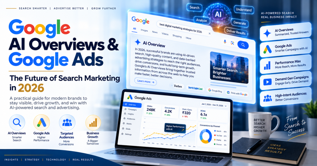 Future of search marketing with AI Overviews and Google Ads.